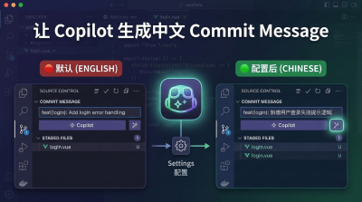 VS Code 中让 Git Commit 自动生成中文提交信息（Copilot 配置详解）